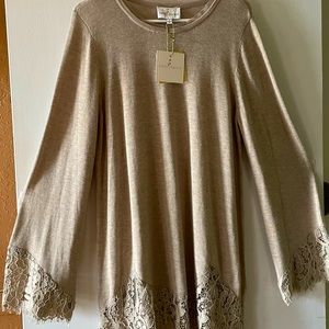 Lightweight Belle France sweater in Oatmeal color. Size Large. Never worn.